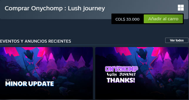 imagen Onychomp: Lush Journey - El primer juego de Howl Studio ya se puede encontrar en Steam.